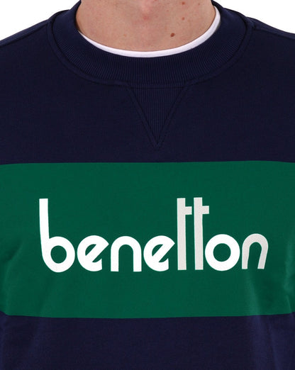 Benetton Logo Sweatshirt Navy