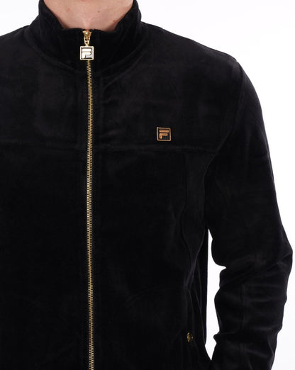 Fila Gold Velour Track Top Black
