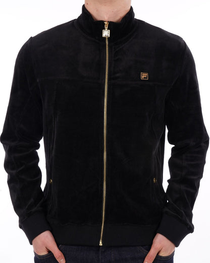 Fila Gold Velour Track Top Black