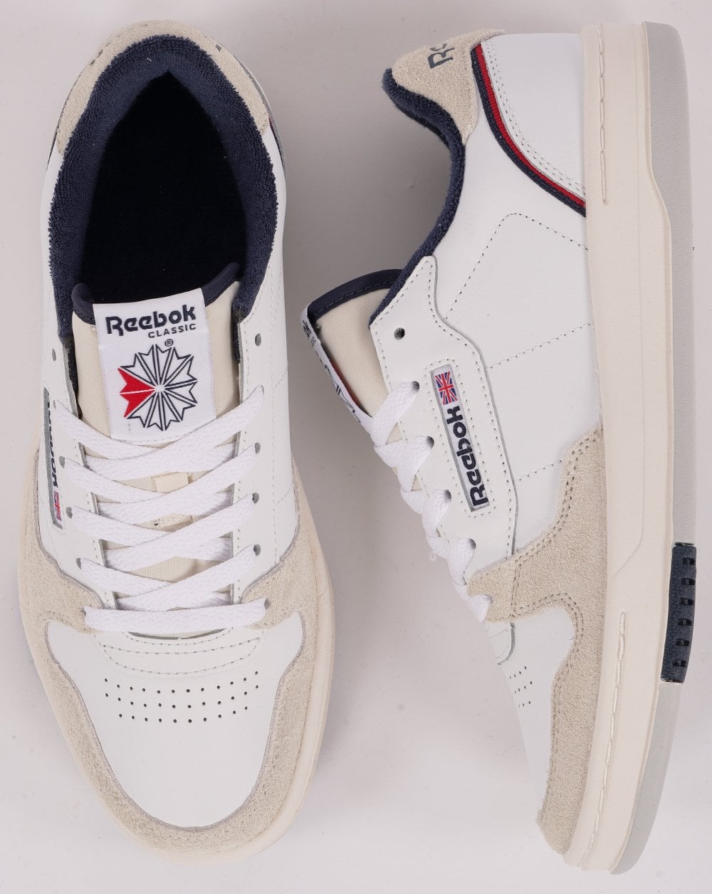 Reebok Phase Court Trainers White/Chalk/Navy