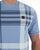 Trojan Check Panel T-shirt Sky Blue