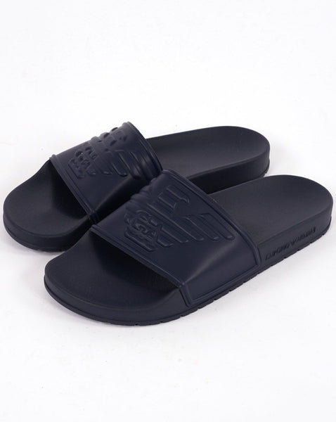 Emporio Armani Eagle Sliders Navy