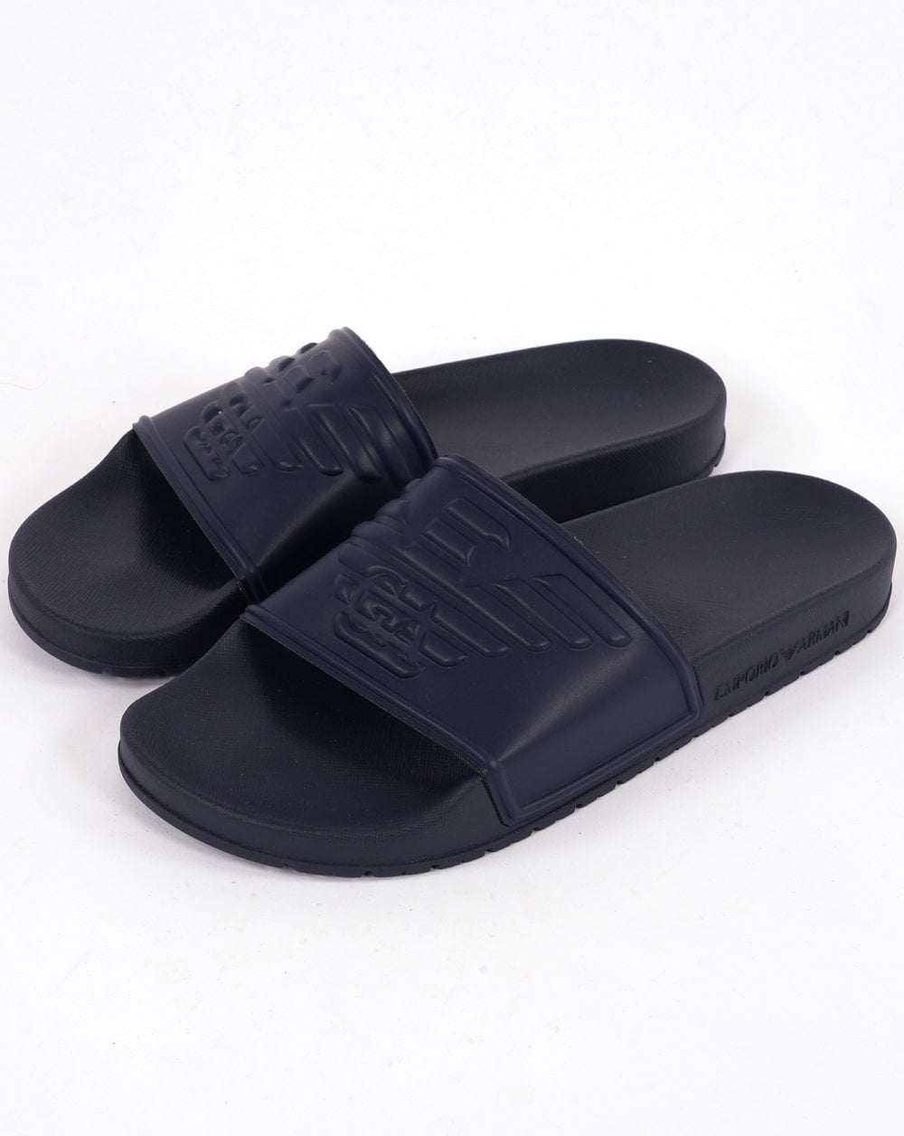 Emporio Armani Eagle Sliders Navy