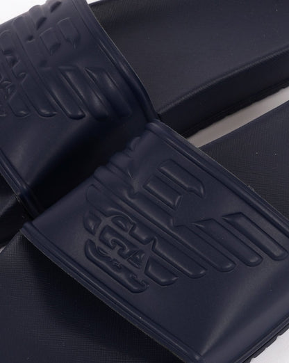 Emporio Armani Eagle Sliders Navy