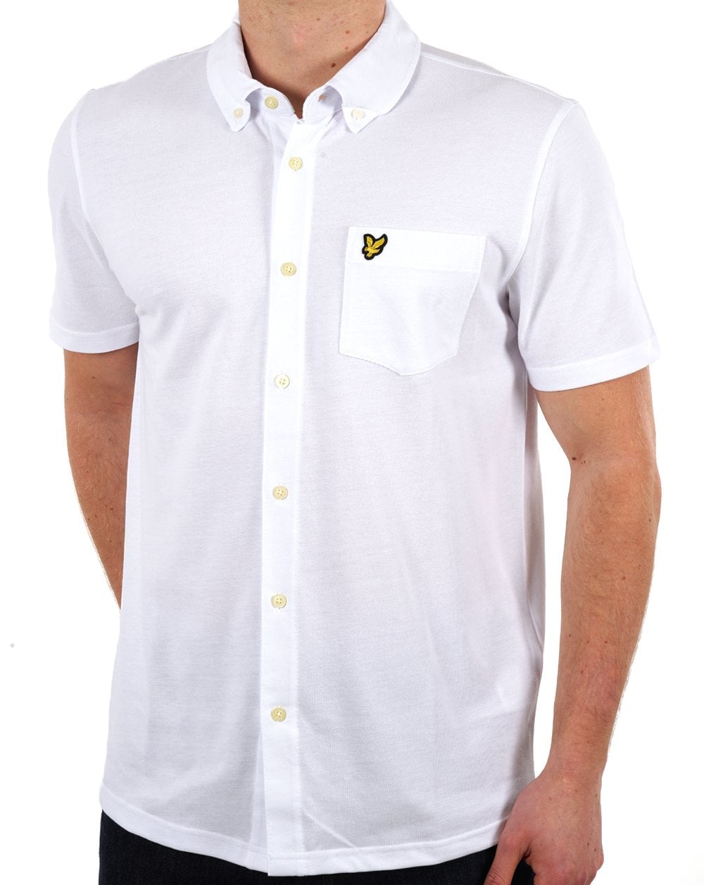 Lyle & Scott Short Sleeve Pique Shirt White