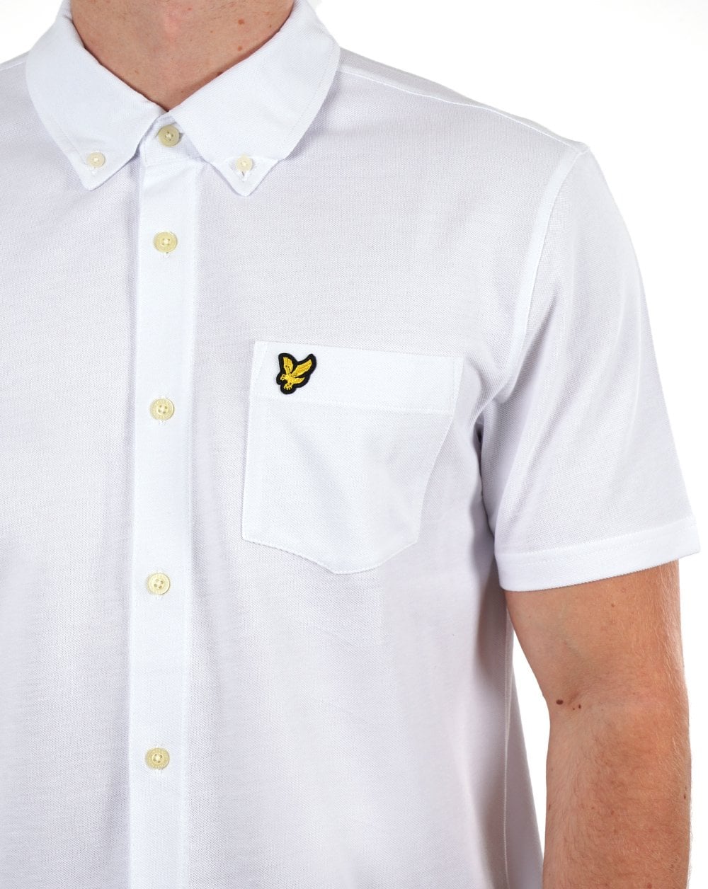 Lyle & Scott Short Sleeve Pique Shirt White