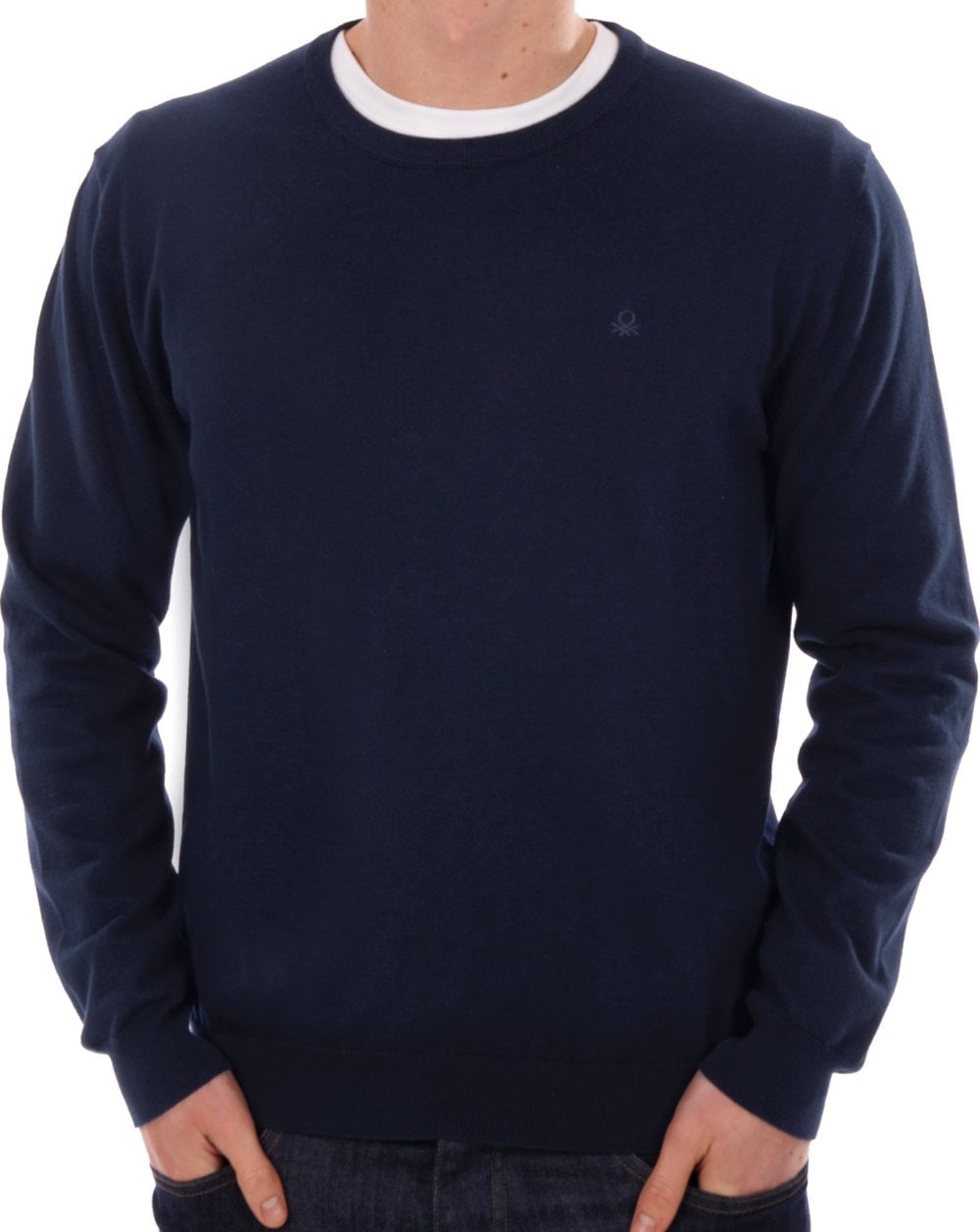 Benetton Knit Jumper Navy