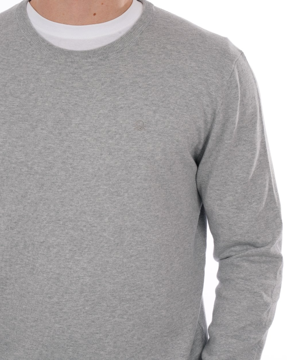 Benetton Knit Jumper Grey