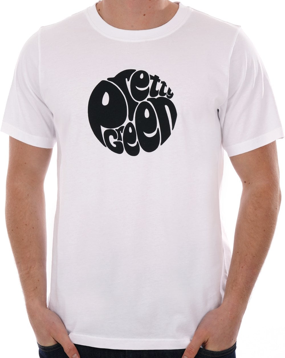 Pretty Green Gillespie Logo T-shirt White/Black