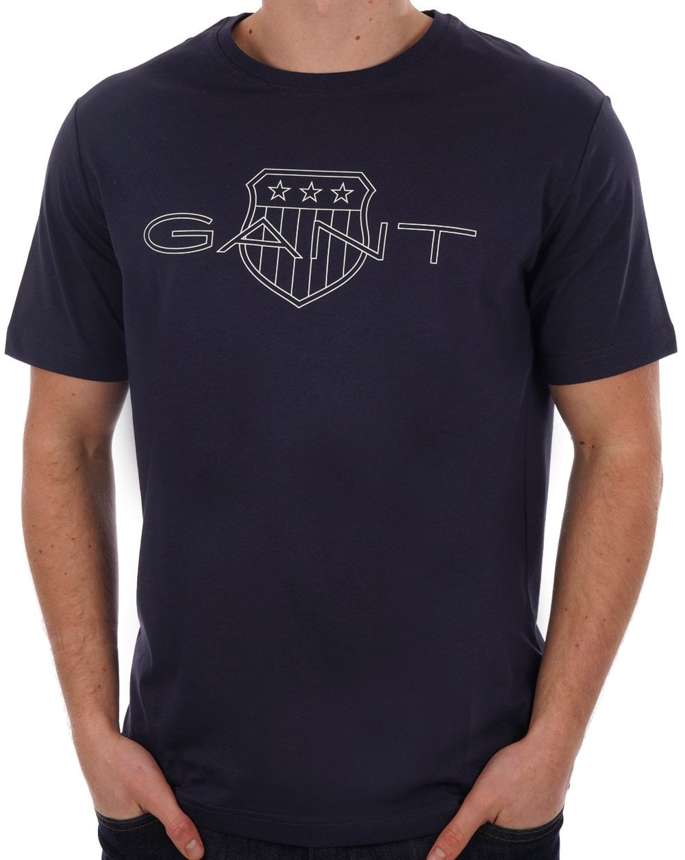 Gant Logo T-shirt Navy Blue