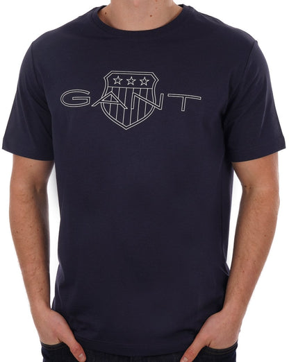 Gant Logo T-shirt Navy Blue