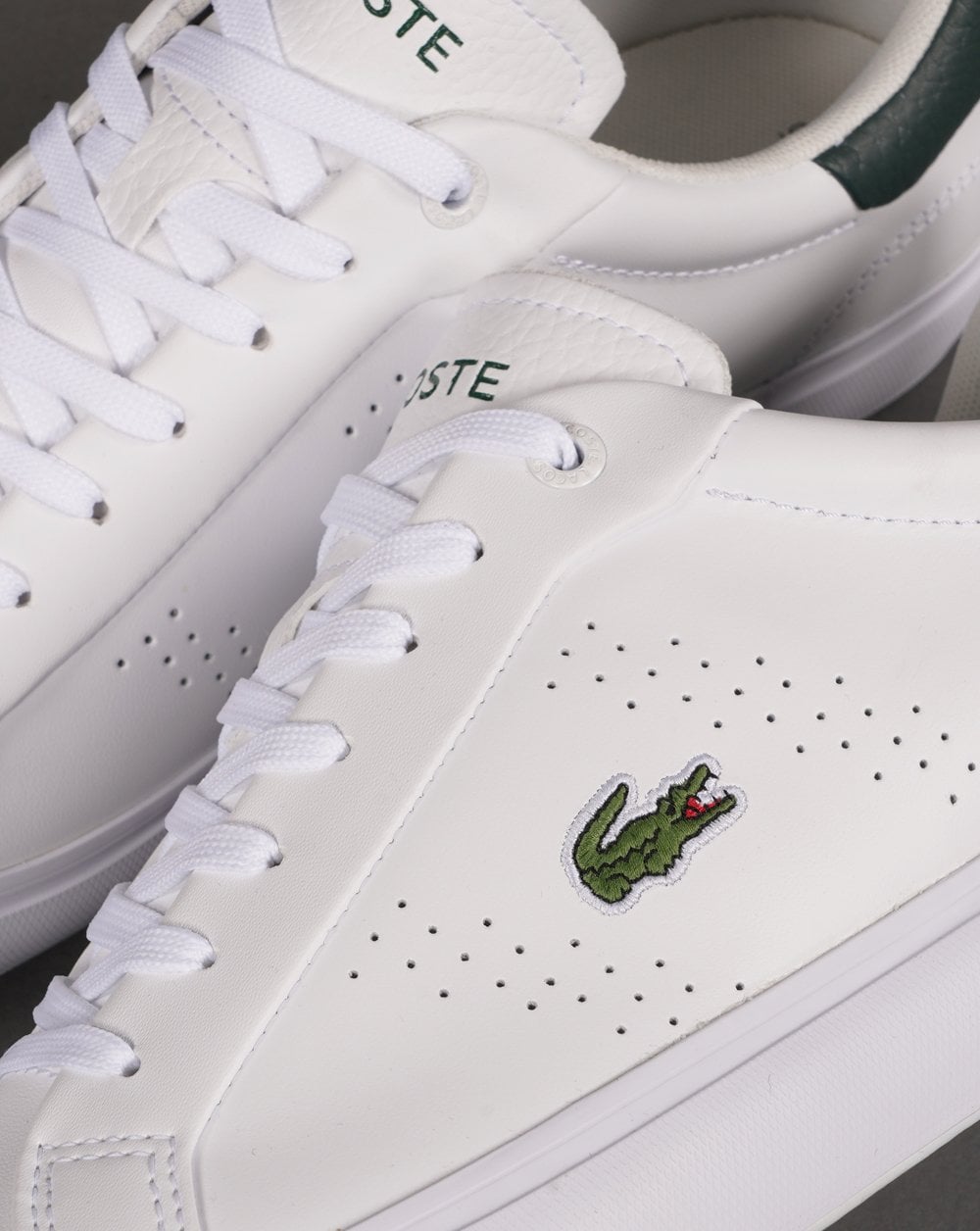 Lacoste Footwear Powercourt 2.0 Trainer White/Dark Green