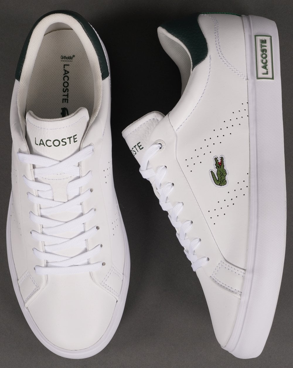 Lacoste Lacoste Footwear Powercourt 2.0 Trainer White/Dark Green