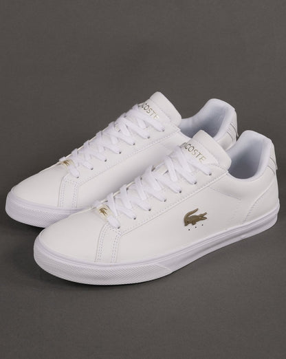 Lacoste Lerond Pro Leather Trainer White/Gold