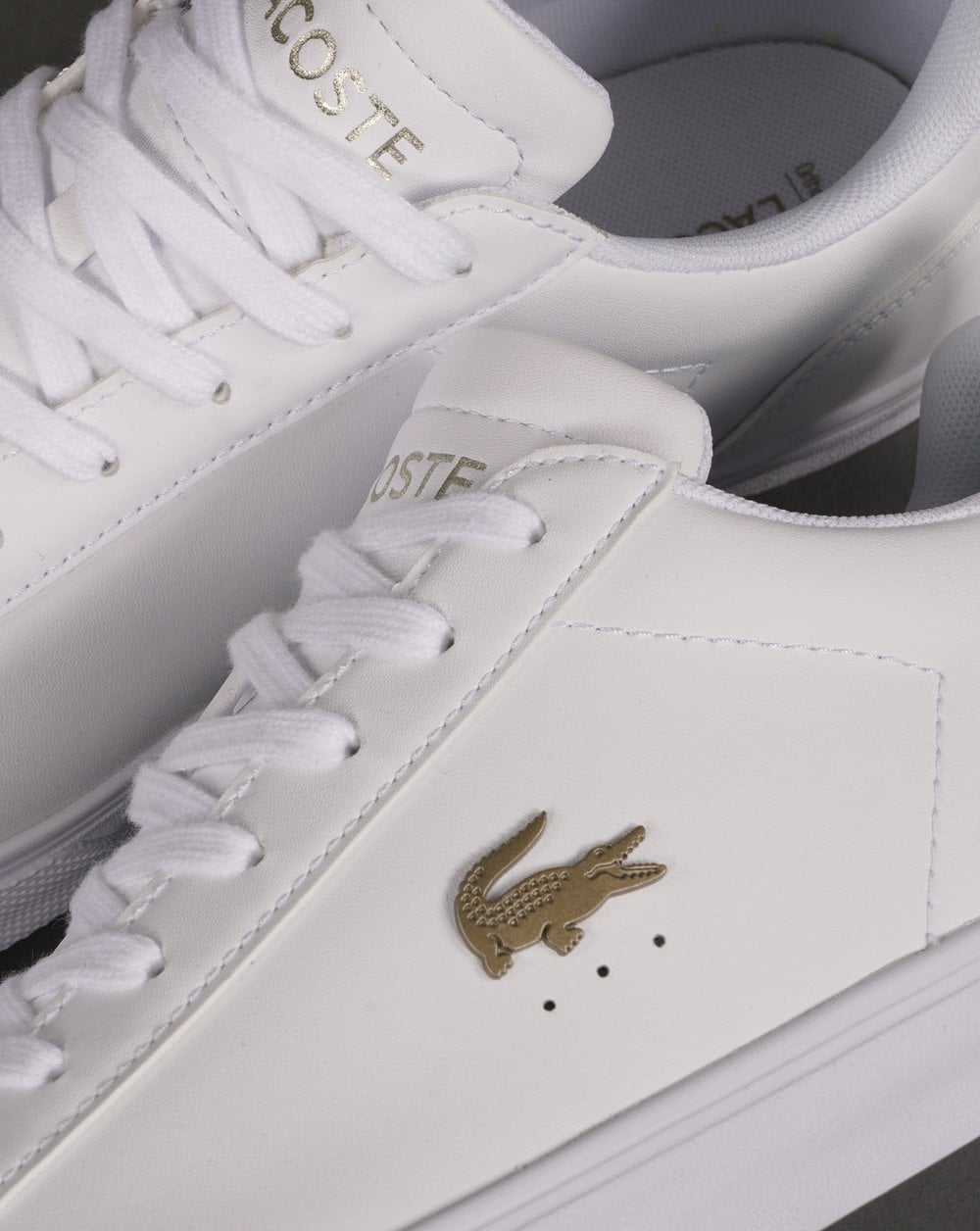 Lacoste Lerond Pro Leather Trainer White/Gold