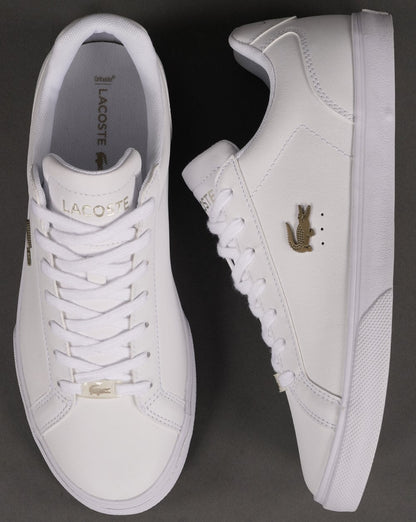 Lacoste Lerond Pro Leather Trainer White/Gold