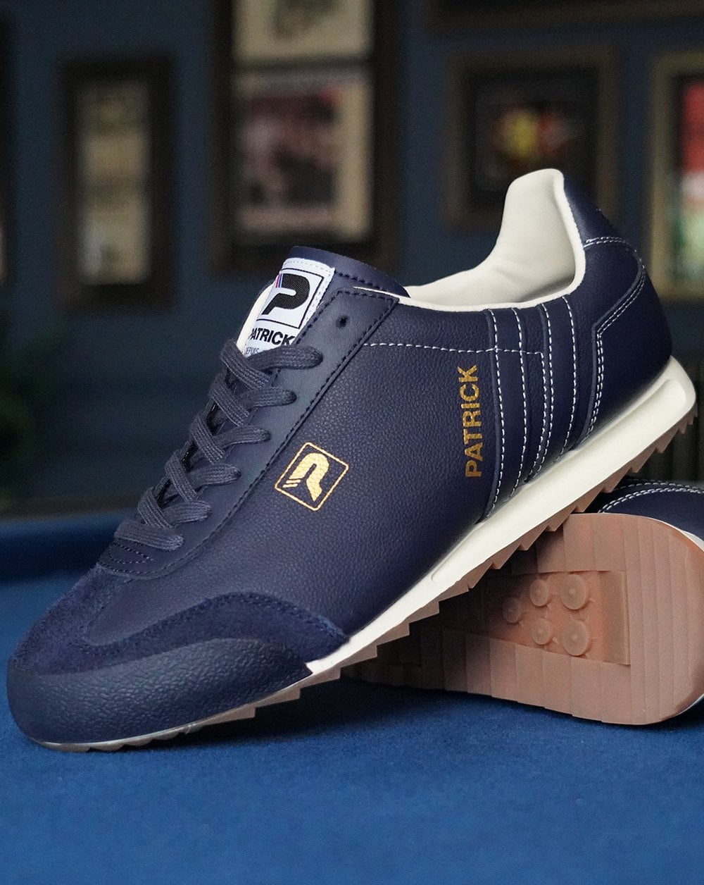 Patrick Trainers Vintage Navy - Off White