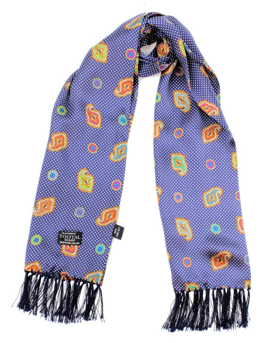 Tootal Polka Dot Motif Silk Scarf