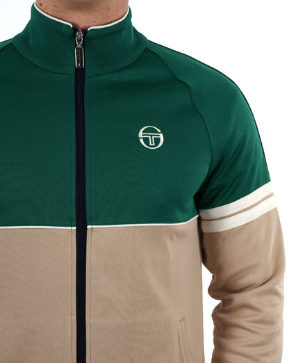 Sergio Tacchini Orion Track Top Green / Stone
