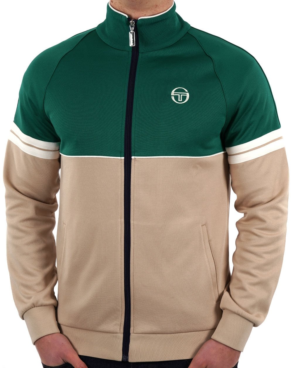 Sergio Tacchini Orion Track Top Green / Stone