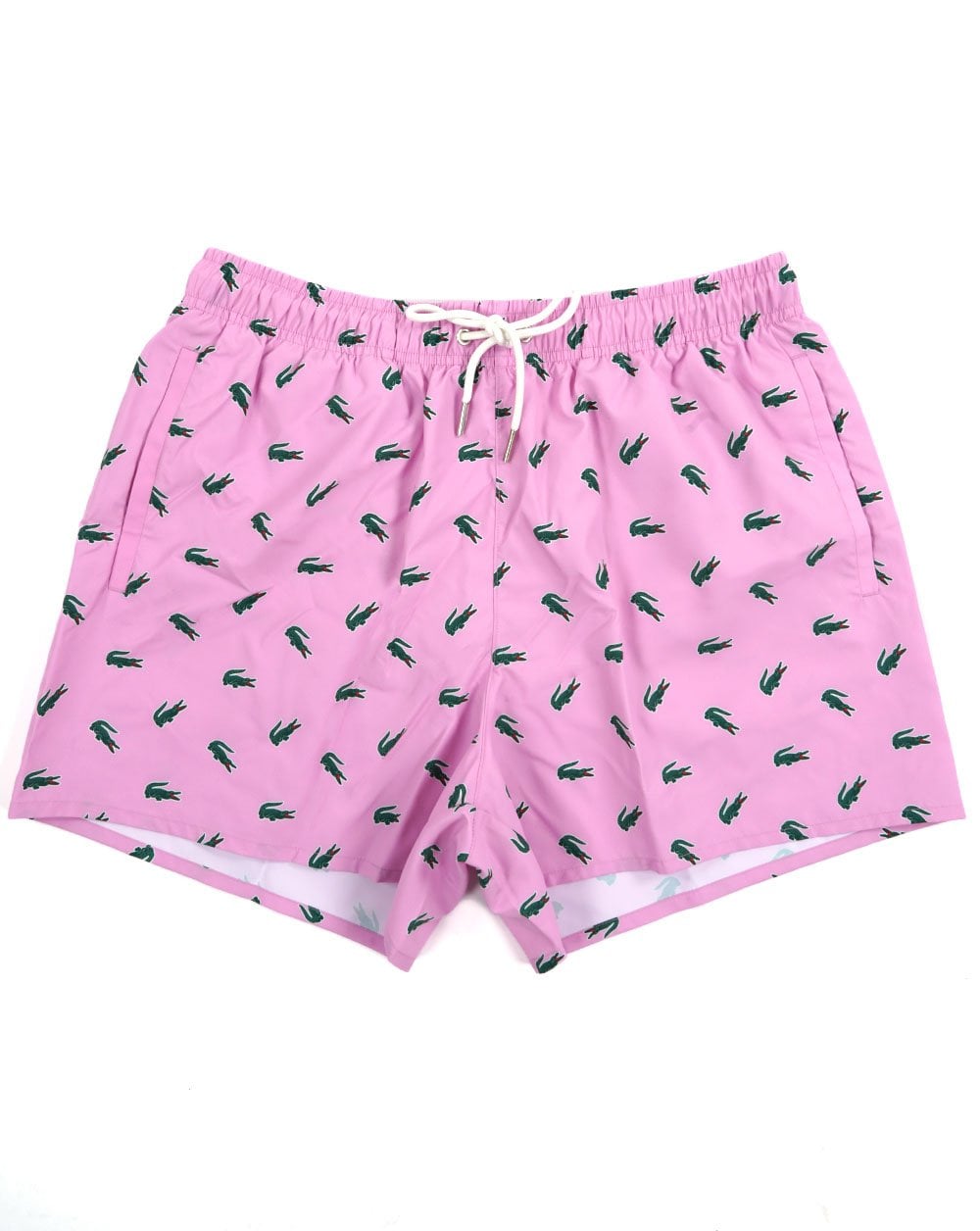 Lacoste Crocodile Print Swim Short Gelato Pink