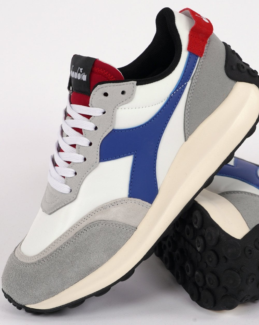 Diadora Race NYL Trainer White Grey Blue