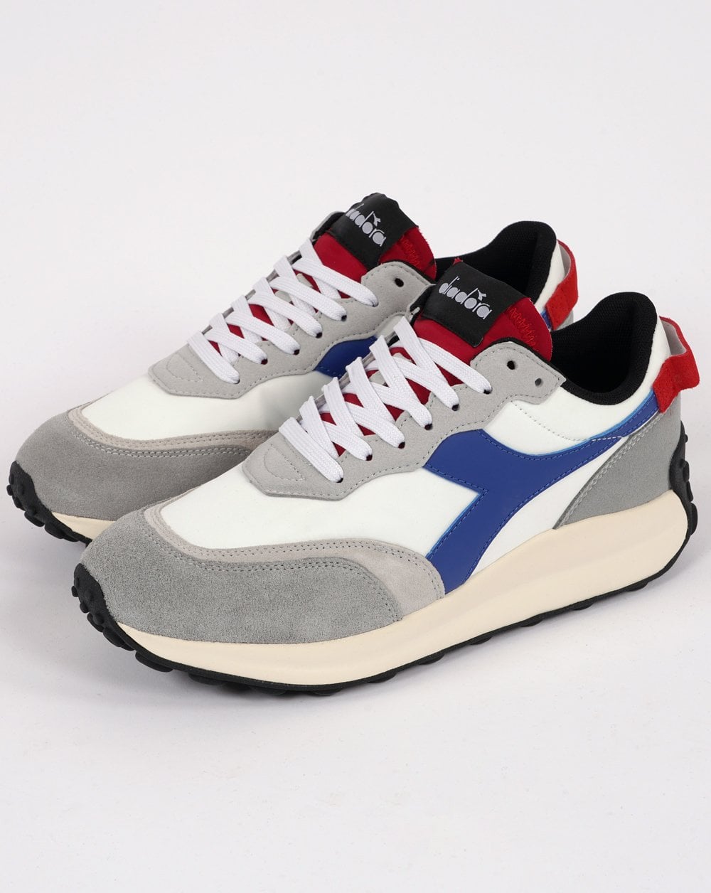 Diadora Race NYL Trainer White Grey Blue