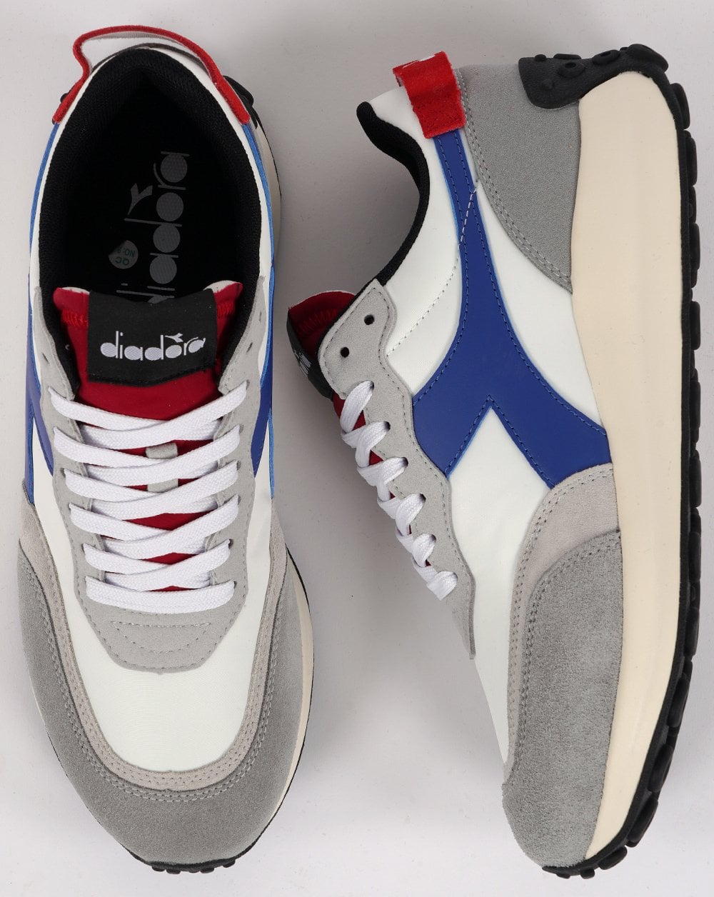 Diadora Race NYL Trainer White Grey Blue