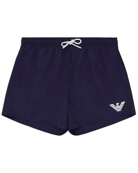Emporio Armani Eagle Swim Shorts Navy/White