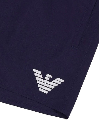 Emporio Armani Eagle Swim Shorts Navy/White