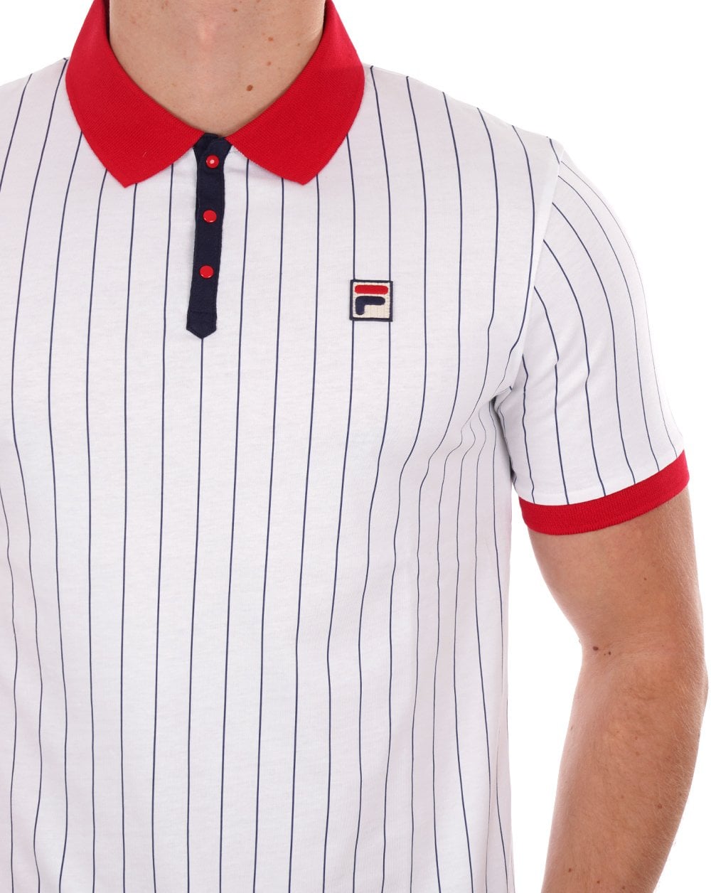 Fila Vintage BB1 Polo Shirt White/Red