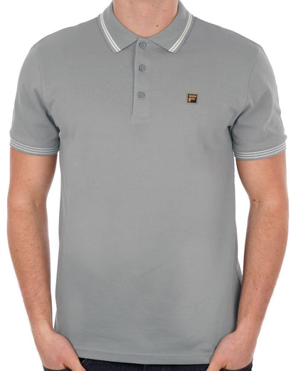 Fila Gold Tipped Polo Shirt Grey