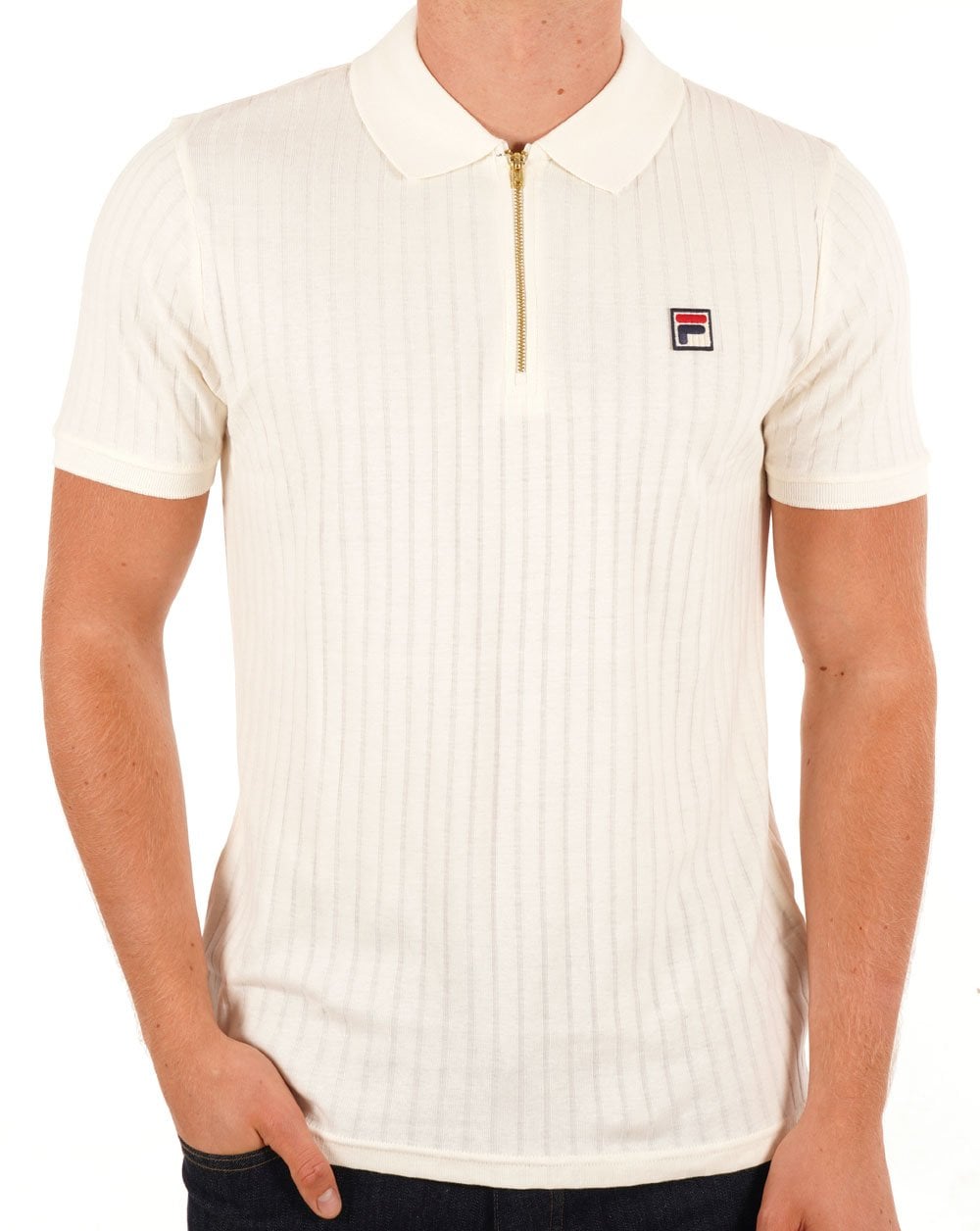 Fila Vintage Zip Polo Gardenia