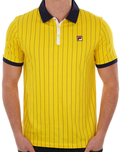 Fila Vintage BB1 Polo Shirt Yellow/Navy