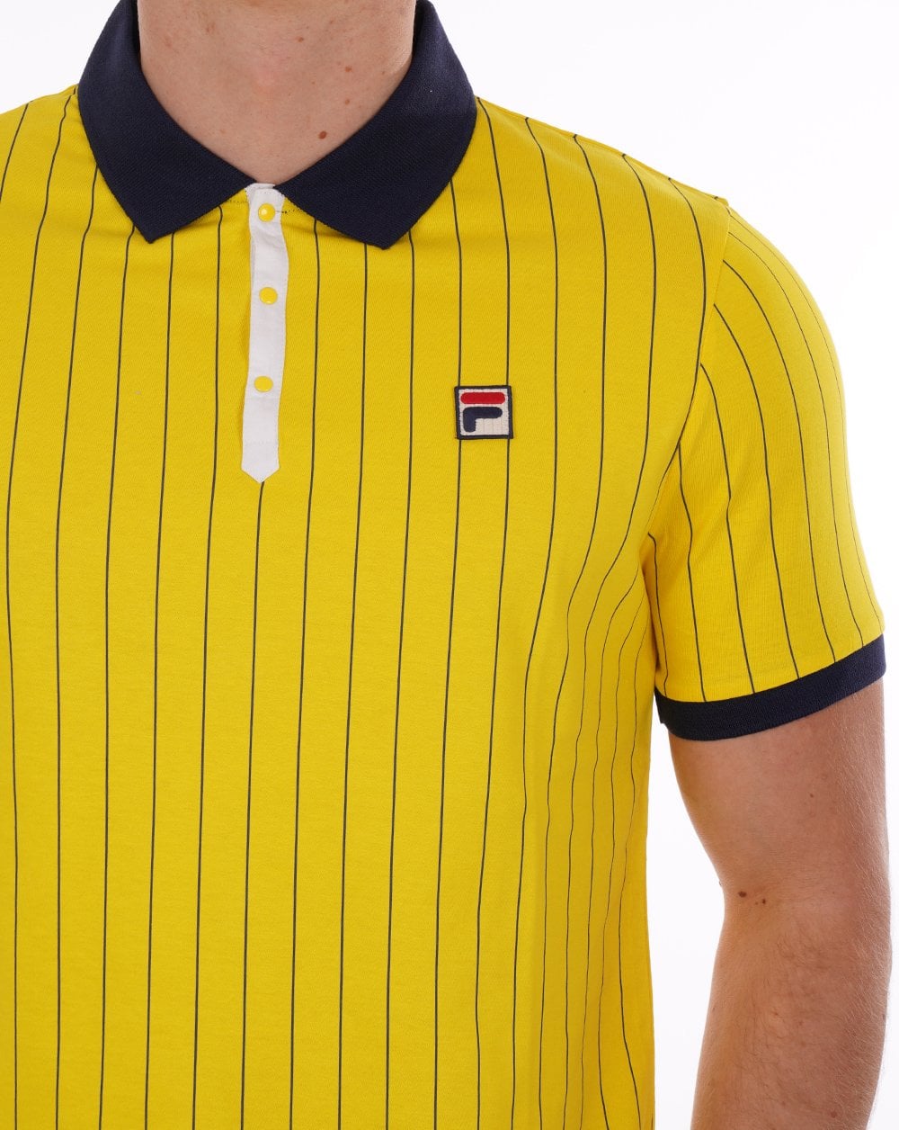 Fila Vintage BB1 Polo Shirt Yellow/Navy