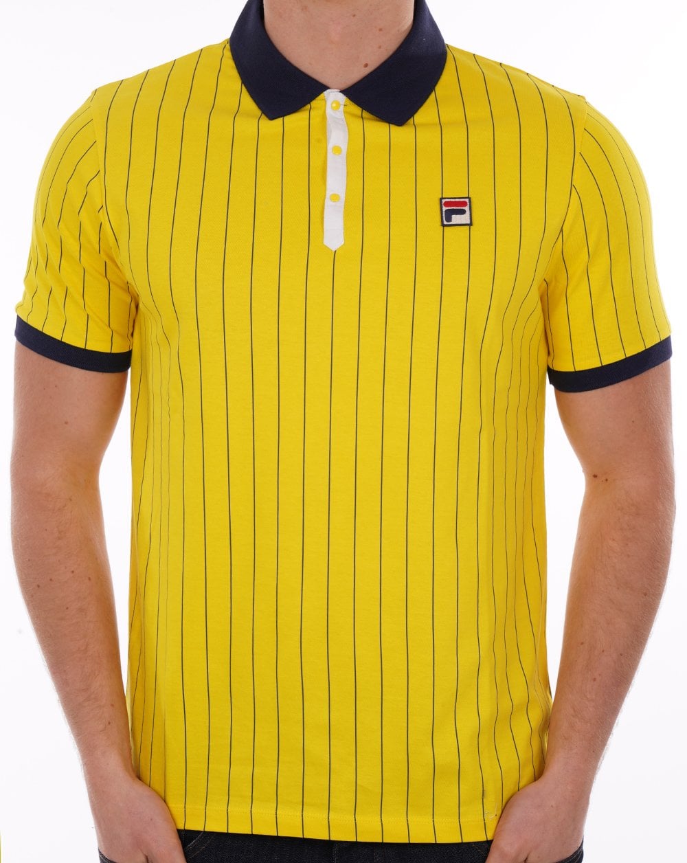 Fila Vintage BB1 Polo Shirt Yellow/Navy