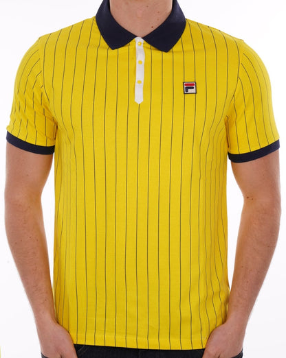 Fila Vintage BB1 Polo Shirt Yellow/Navy