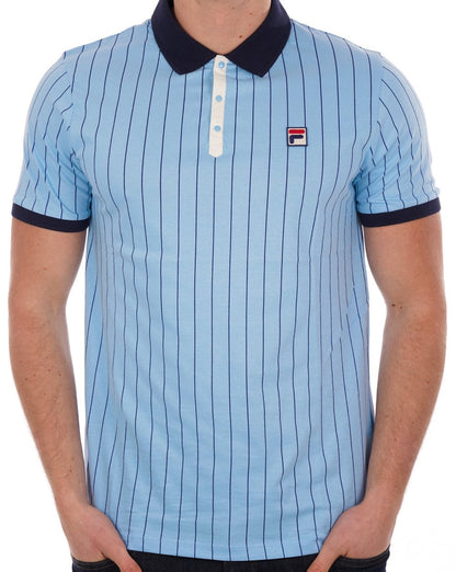 Fila Vintage BB1 Polo Shirt Sky Blue/Navy