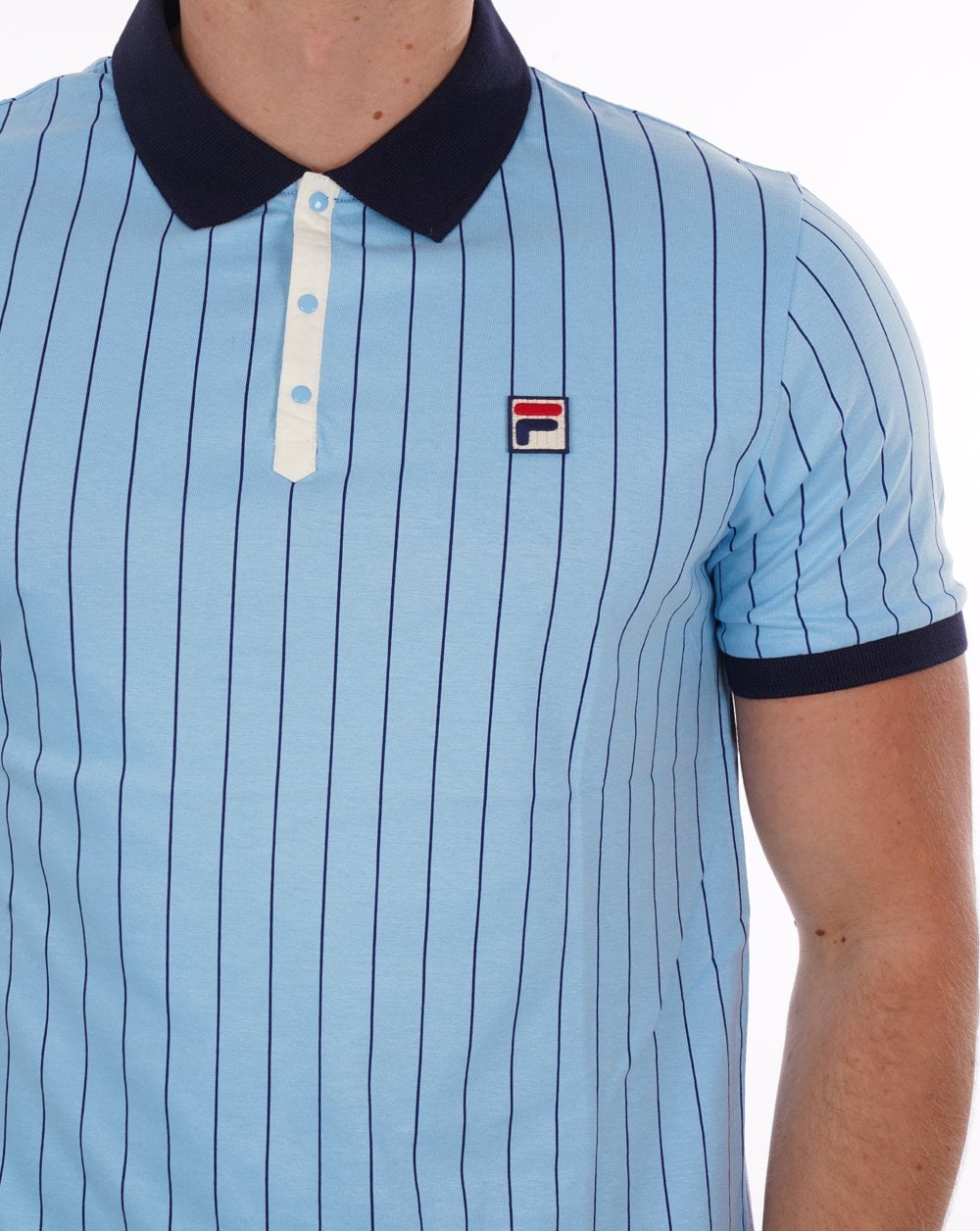 Fila Vintage BB1 Polo Shirt Sky Blue/Navy
