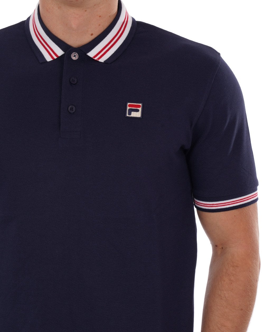 Fila Vintage Tipped Polo Shirt Navy