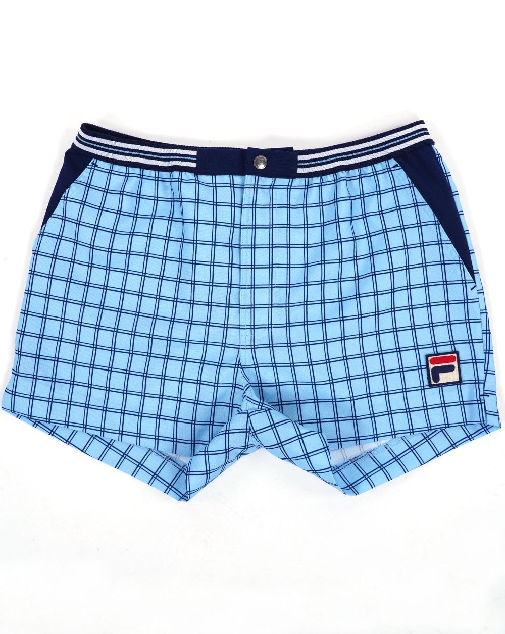 Fila Vintage Brookes Windowpane Shorts Sky Blue/Navy