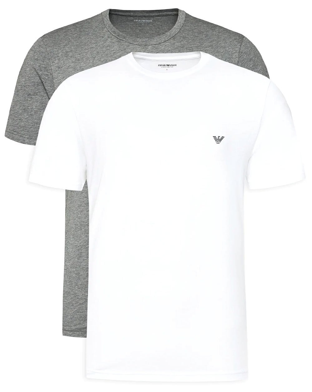 Emporio Armani 2 Pack T Shirts White/Grey
