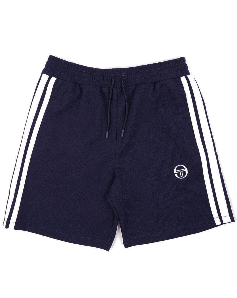 Sergio Tacchini Striped Casual Shorts Navy/White