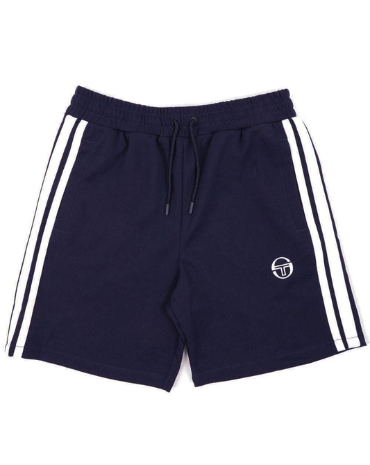 Sergio Tacchini Striped Casual Shorts Navy/White