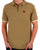 Trojan Houndstooth Zip Polo Camel