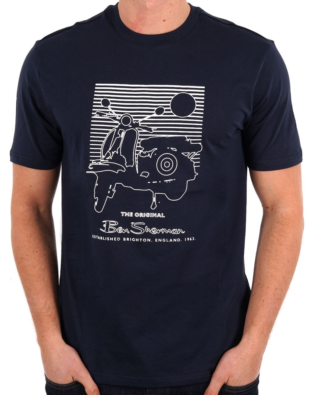 Ben Sherman Summer Scooter T-shirt Dark Navy