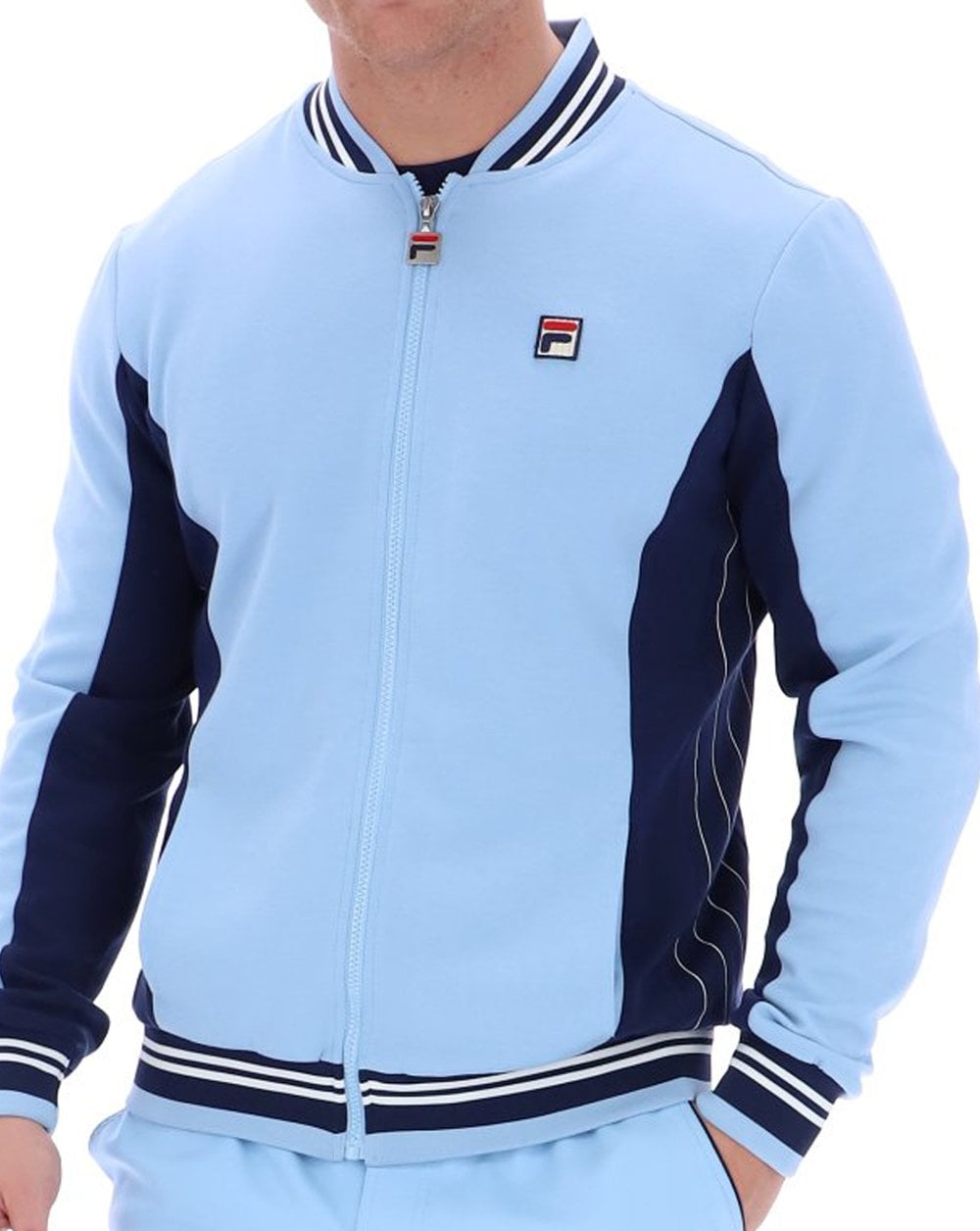 Fila Vintage Mk1 Settanta Track Top Sky Blue/Navy