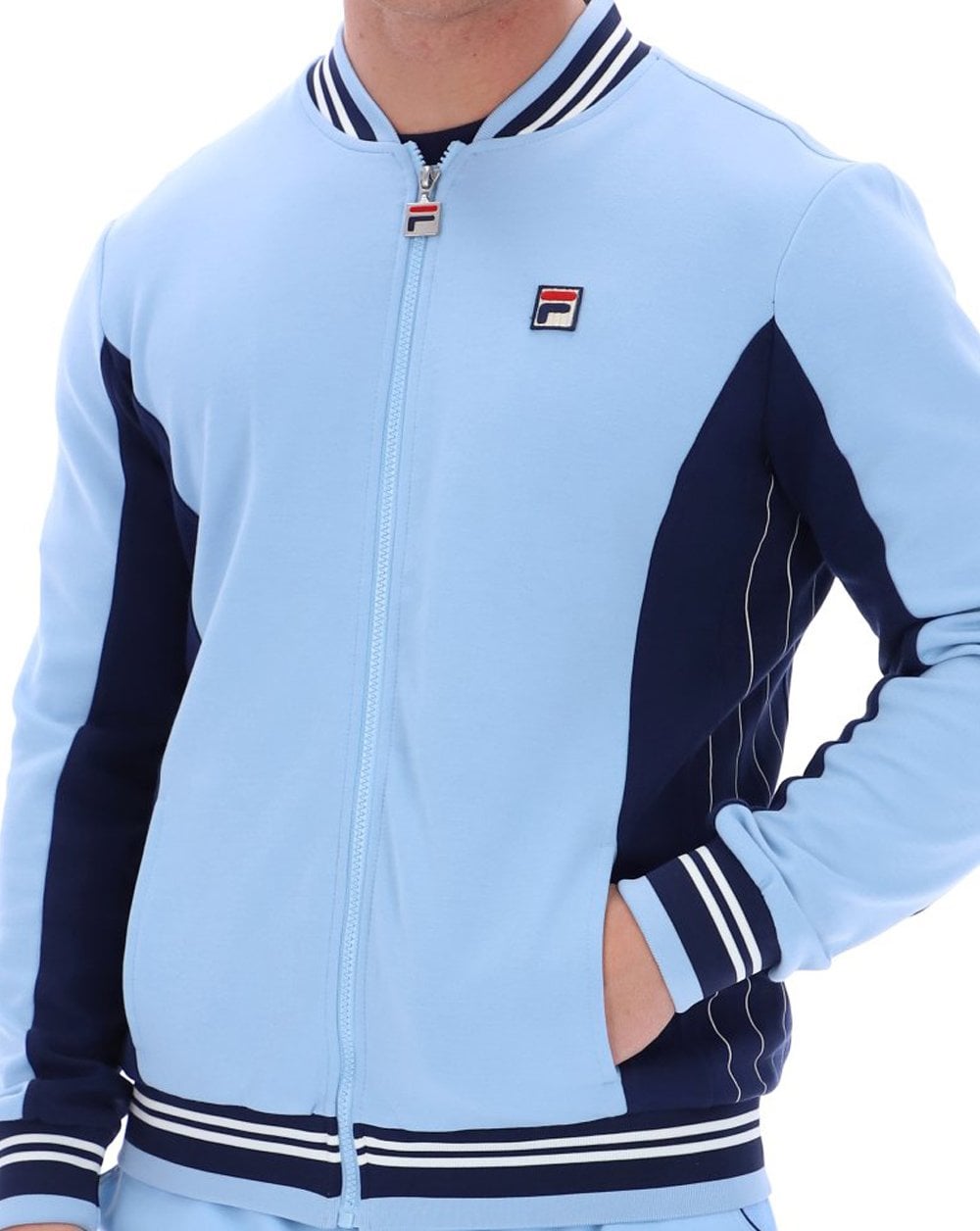 Fila Vintage Mk1 Settanta Track Top Sky Blue/Navy