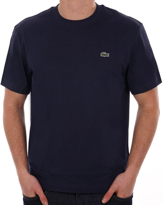 Lacoste Classic Fit Cotton Jersey T Shirt Navy