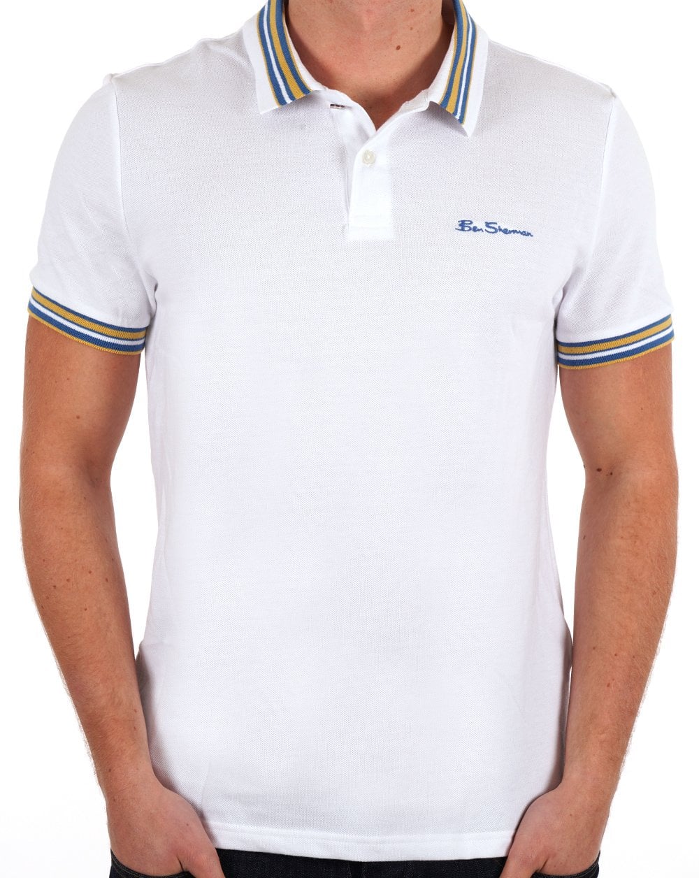 Ben Sherman House Collar Polo White